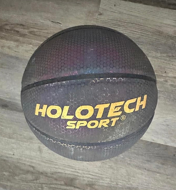 A reflective basketball with no flash: it looks dark